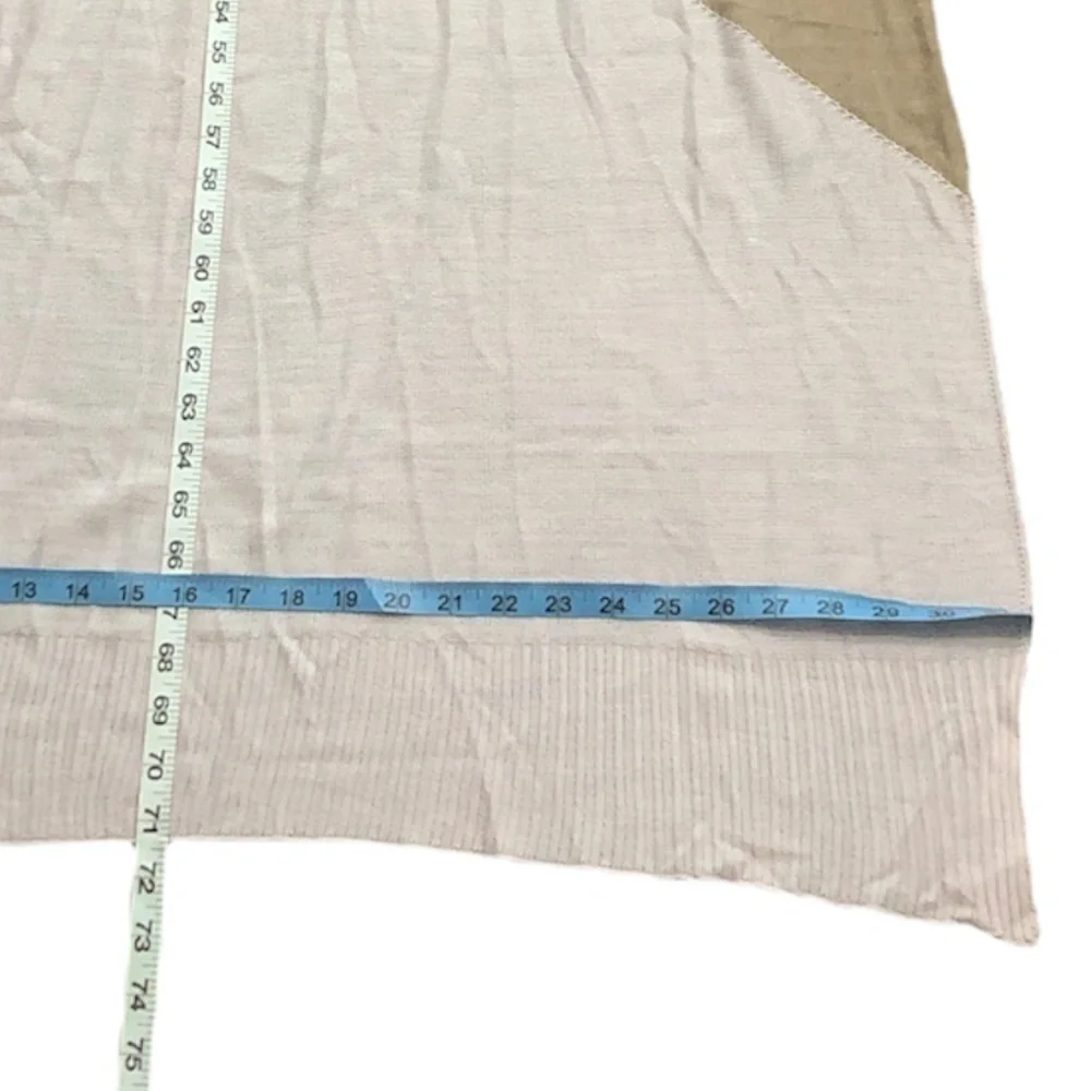 A NEW DAY Blanket Scarf Women's O/S Pink Tan Oversized Scarves Color Block